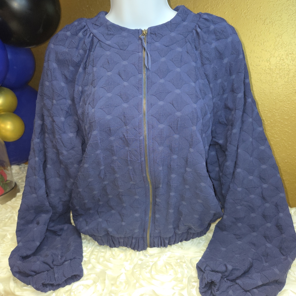 Elegant Navy Bomber Jacket